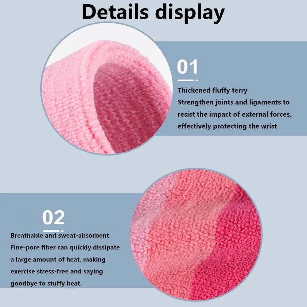 Wristband Pair Sweat - 2 szt./para Kolorowe opaski na nadgarstek