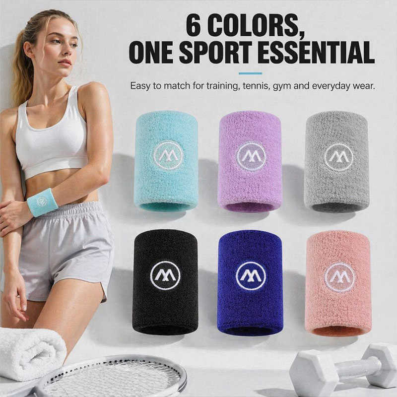 Wristband Pair Sweat - 1 para sportowych opasek na nadgarstki,