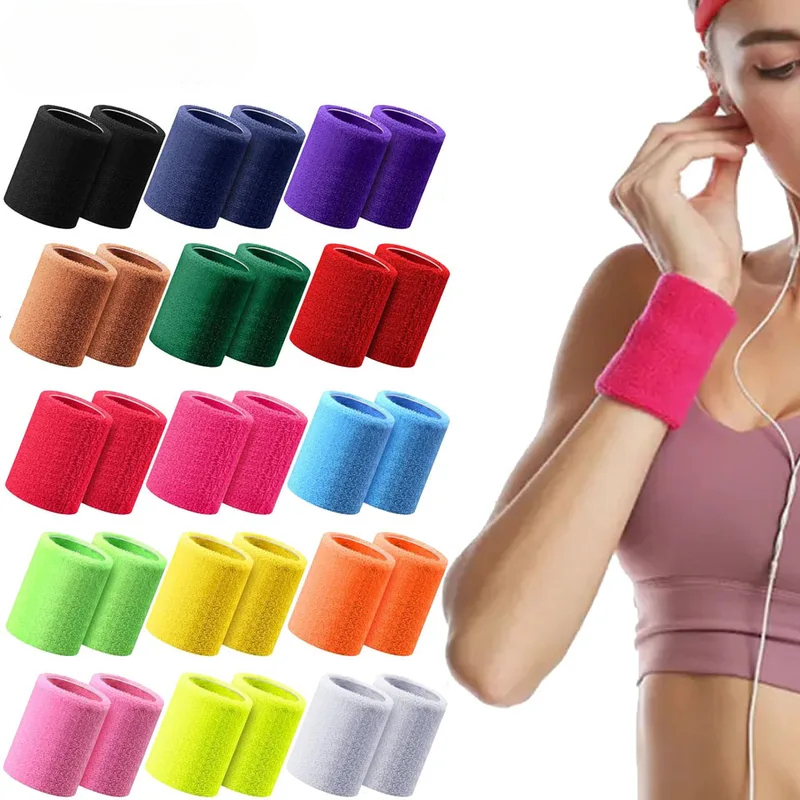Wristband Pair Sweat - 1 Para Sportowych Opasek na Nadgarstek,